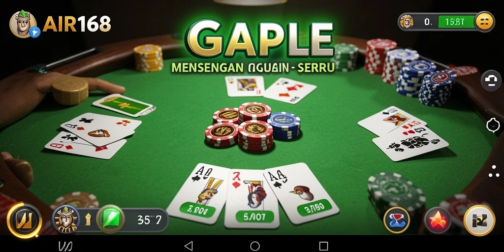 Tampilan gameplay Gaple yang seru dan interaktif di AIR168.