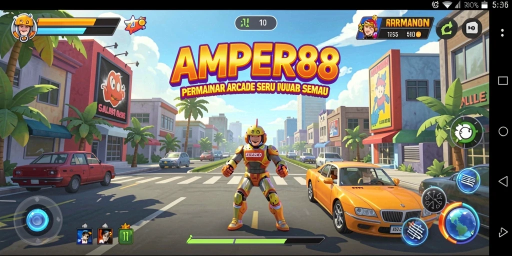 Tampilan gameplay <strong>AMPER88</strong> yang penuh aksi dan tantangan seru.