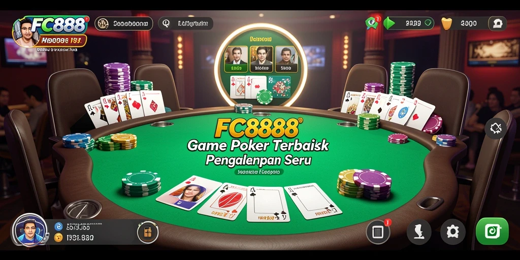 Screenshot FC888 memperlihatkan gameplay seru poker dengan tampilan visual yang menarik.