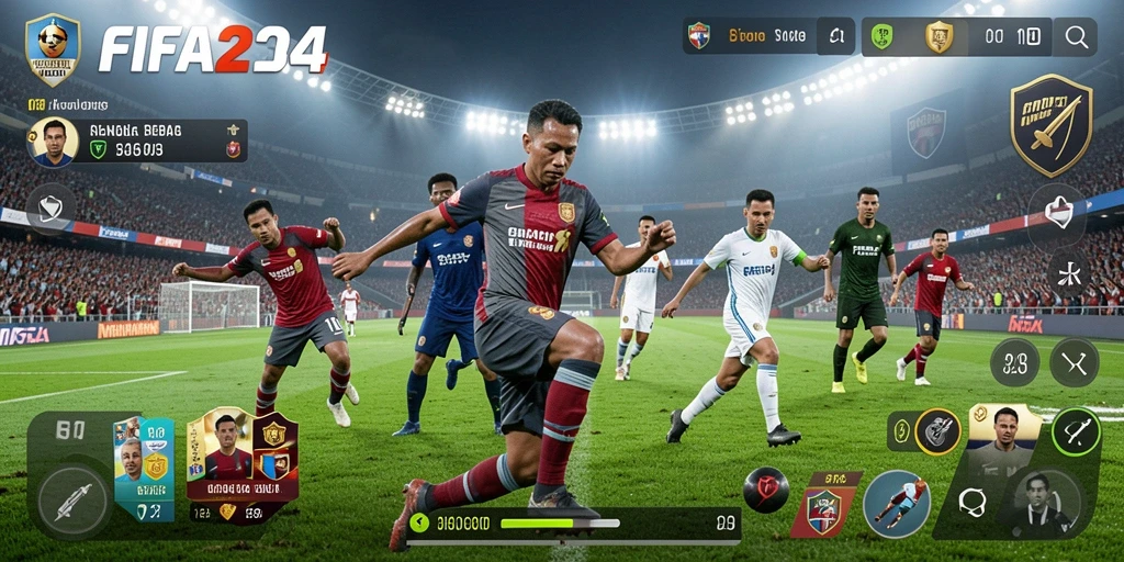 Tangkapan layar gameplay FIFA234 dengan strategi manajemen tim.