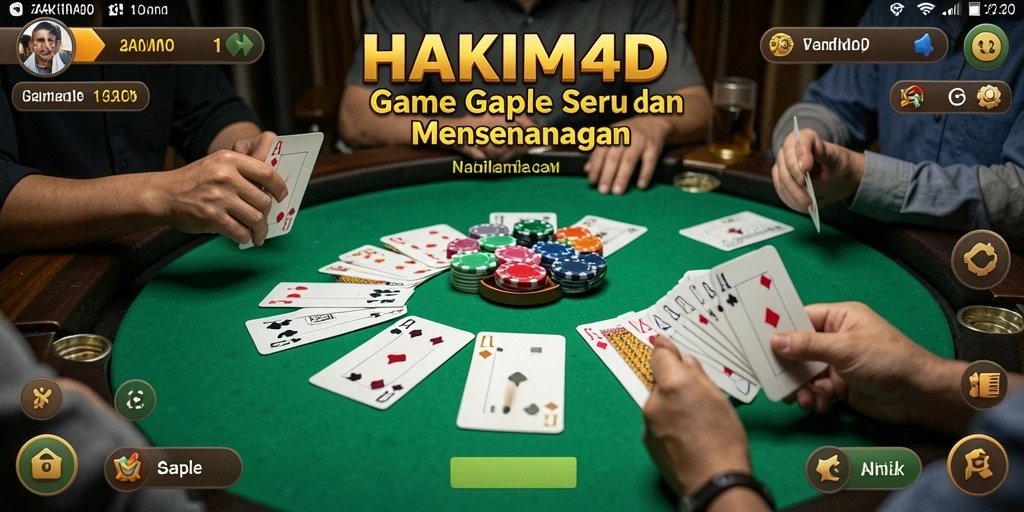 Screenshot gameplay HAKIM4D menampilkan aksi seru Gaple.