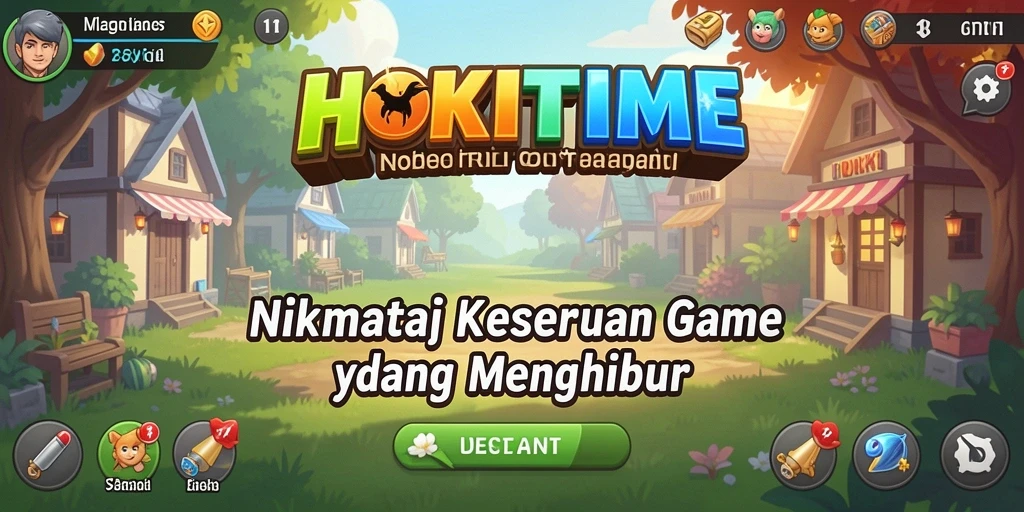 Tampilan gameplay HOKITIME yang penuh warna dan menarik.