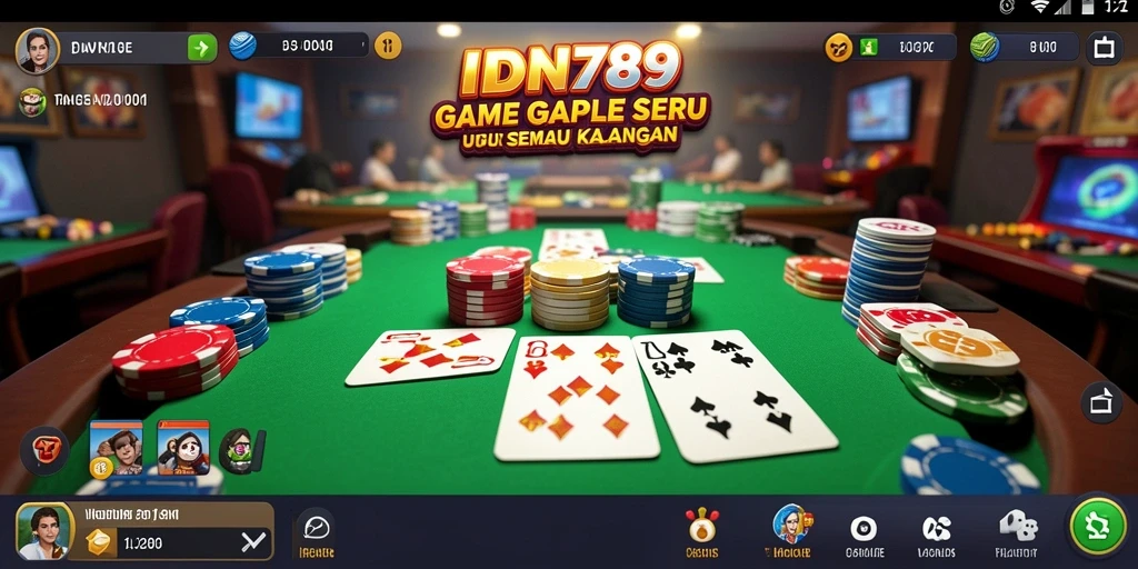 Screenshot IDN789 memperlihatkan pengalaman seru bermain Gaple.