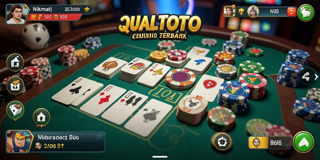 Screenshot utama JUALTOTO menampilkan intensitas permainan QiuQiu.