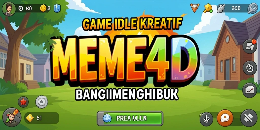 Tampilan menarik dari gameplay MEME4D dengan karakter dan meme yang lucu.