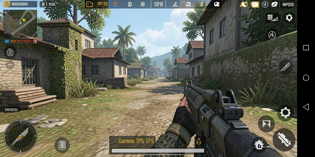 Tampilan gameplay seru dalam MPO08 yang penuh aksi TPS.