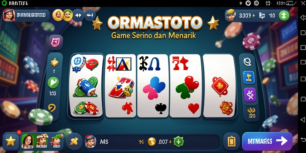 Tampilan gameplay seru ORMASTOTO dengan berbagai fitur menarik.