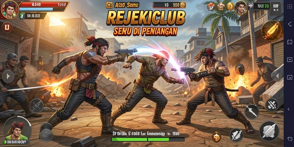 Tampilkan gameplay mendebarkan dari REJEKICLUB.