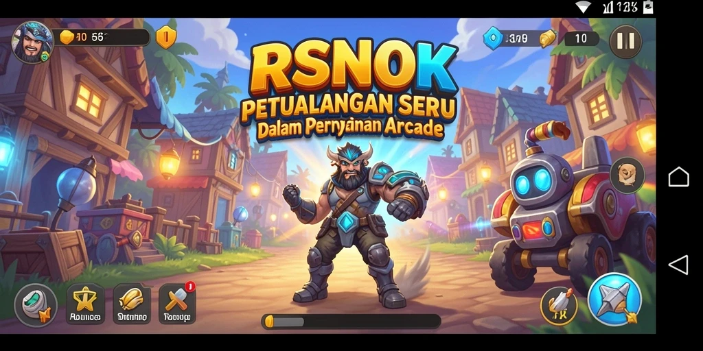 Tampilan gameplay RSNOK yang seru dan menantang dalam permainan Arcade.