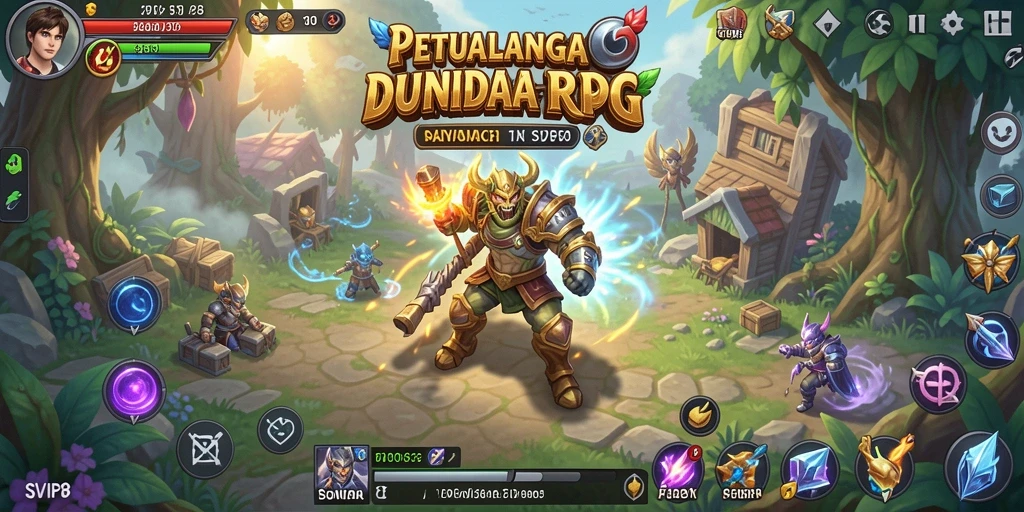 Gameplay menarik dengan berbagai petualangan di dunia RPG.