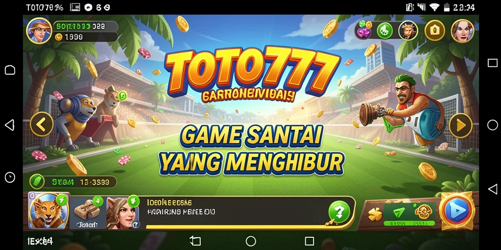 Tampilan gameplay seru di TOTO777 dengan grafis cerah dan menarik.