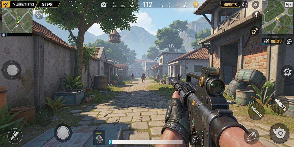 Screenshot gameplay TPS yang menegangkan di YUMETOTO.
